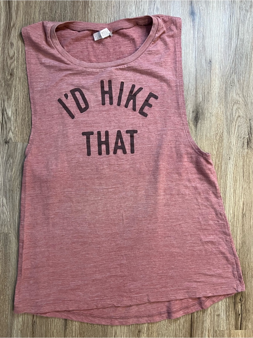 Abella Rose-Pink 'I'd Hike That' Muscle Tank